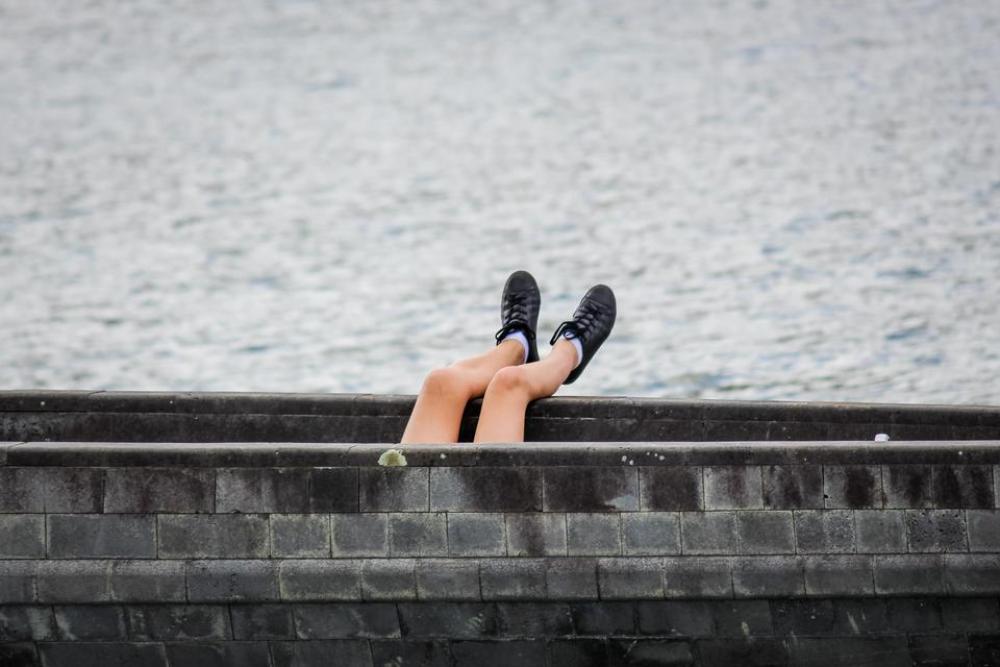 feet legs reclining boat water feet legs reclining boat water