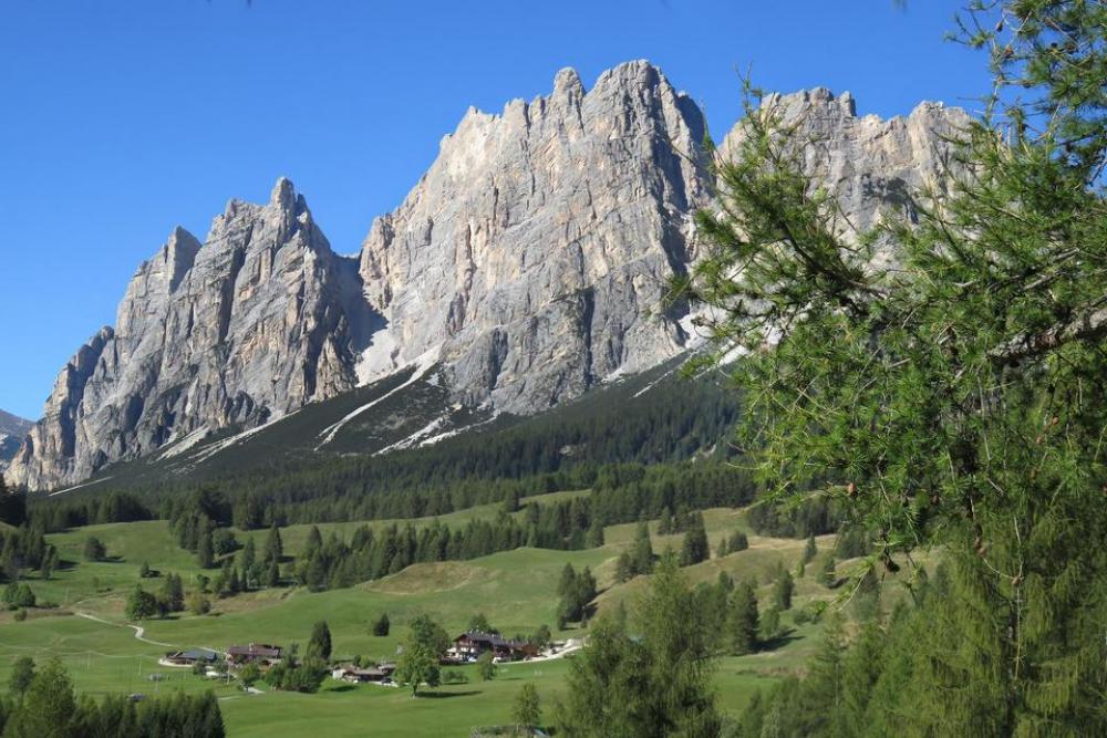 Dolomites Italy mountains valley trees Dolomites Italy mountains valley trees