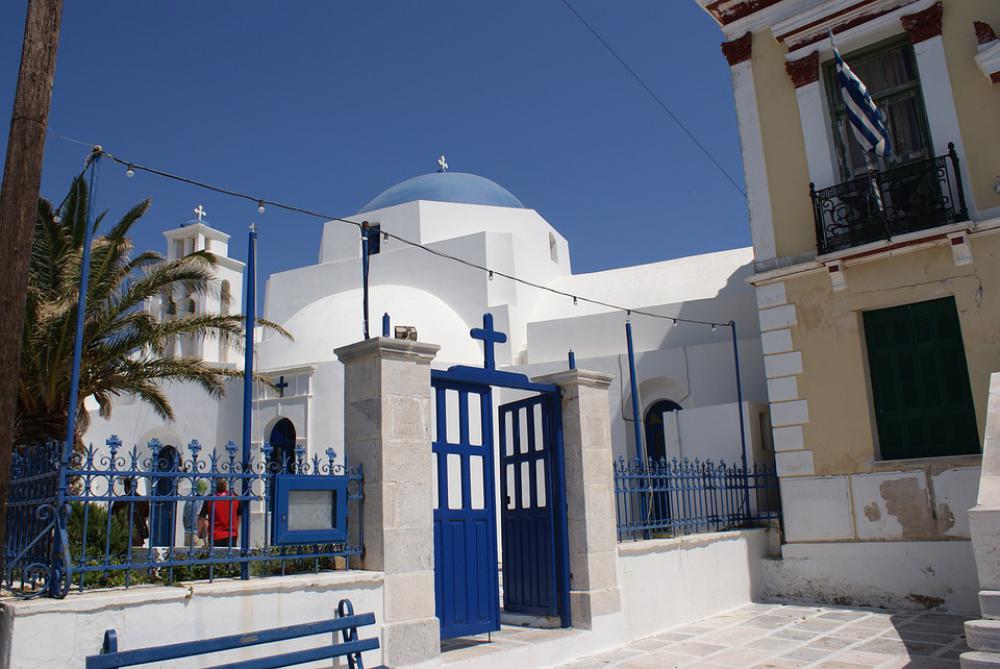 Church Greece Cross Cyclades Aegean Church Greece Cross Cyclades Aegean