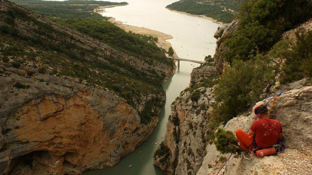 Climb Climber Sport France Verdon Gorge Climb Climber Sport France Verdon Gorge