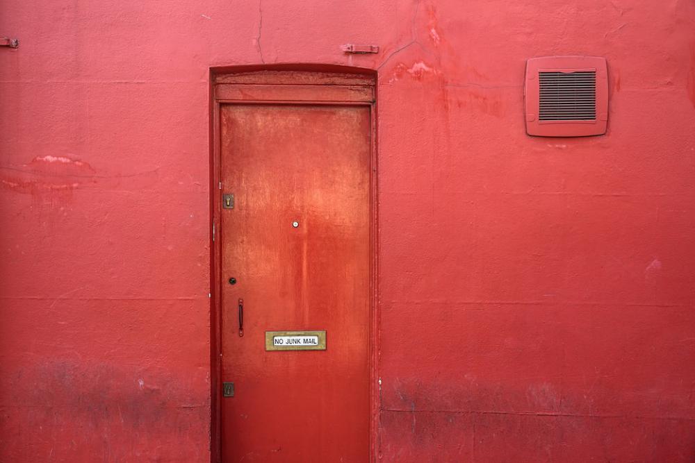 Door Wall Red House Input Frame Door Opening Image Finder