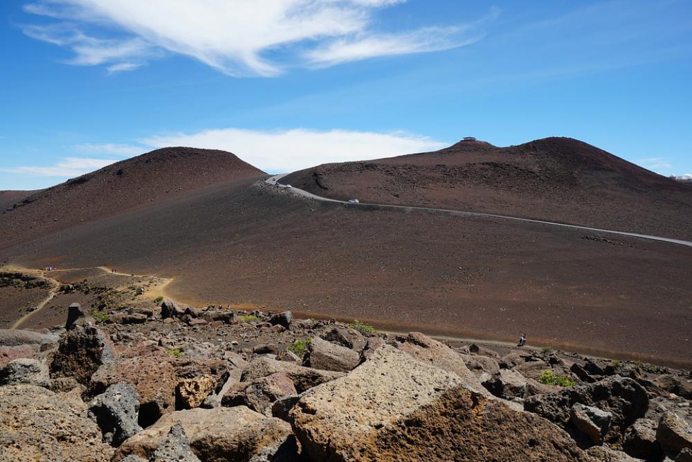 Haleakalā National Park Usa Mountains Blue Sky Haleakalā National Park Usa Mountains Blue Sky