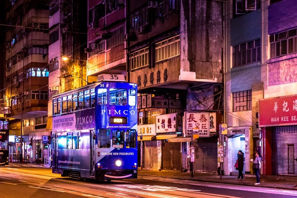 Hong Kong Night City Cityscape Street Architecture Hong Kong Night City Cityscape Street Architecture