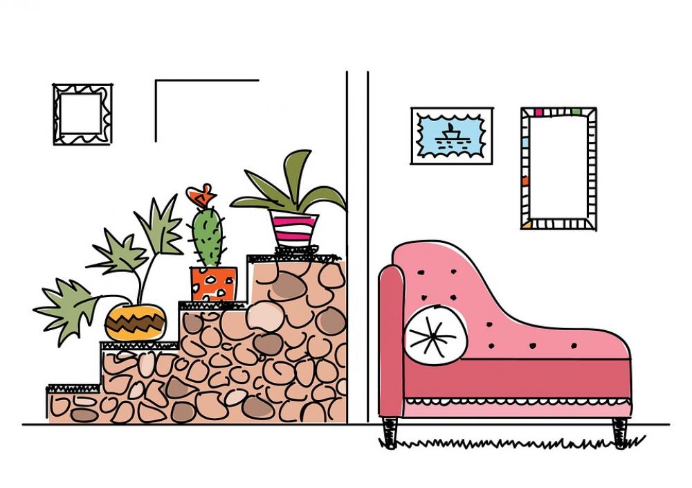 Interior Room Plants Ladder Sofa Sketch Home Interior Room Plants Ladder Sofa Sketch Home