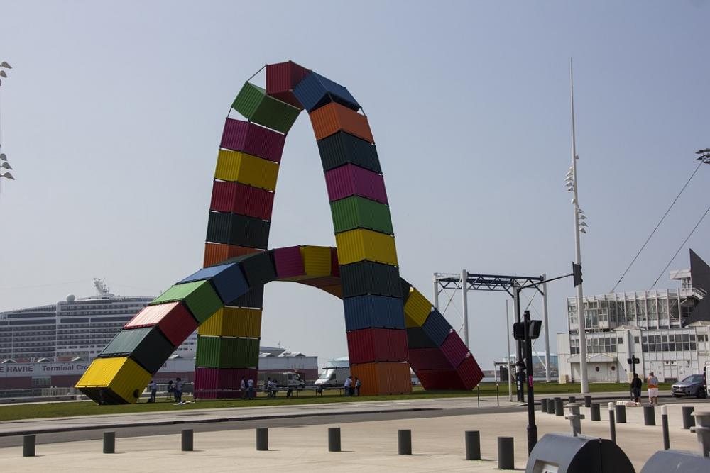 Le Havre Landmark Container France Port Famous Le Havre Landmark Container France Port Famous