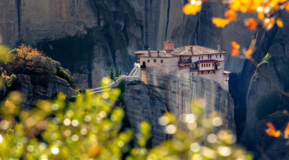 Meteora Greece Monastery Landscape Nature Mountain Meteora Greece Monastery Landscape Nature Mountain