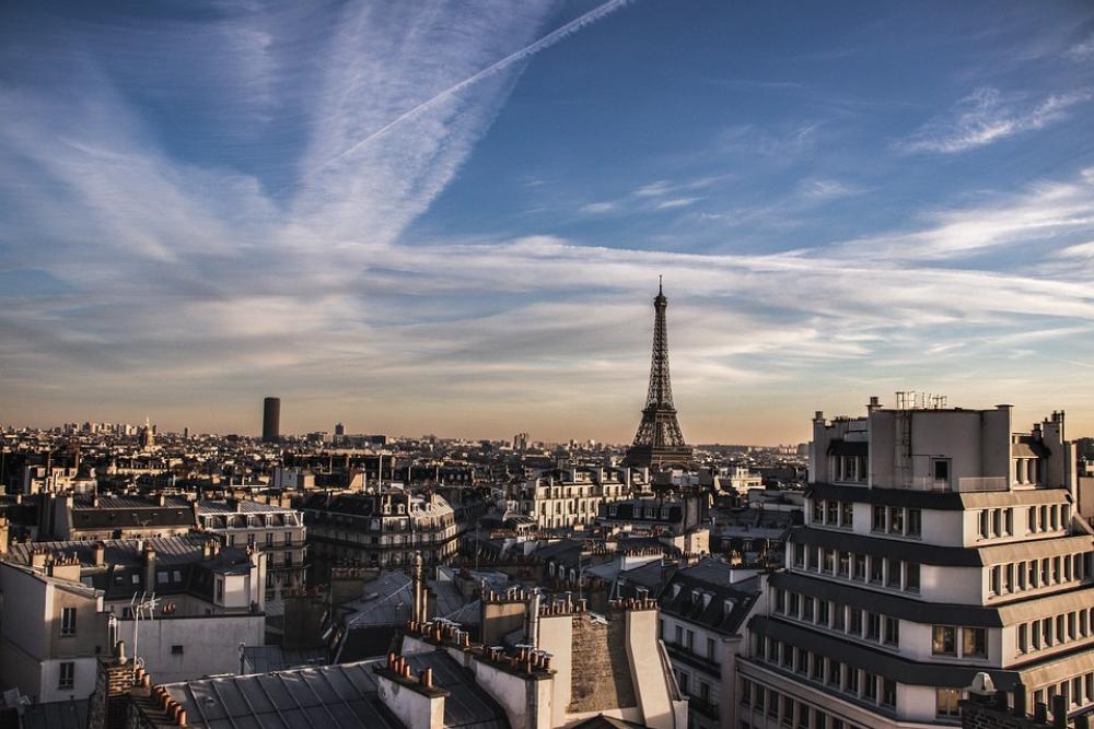 Paris Eiffel Tower Roof Sky France Landscape Paris Eiffel Tower Roof Sky France Landscape