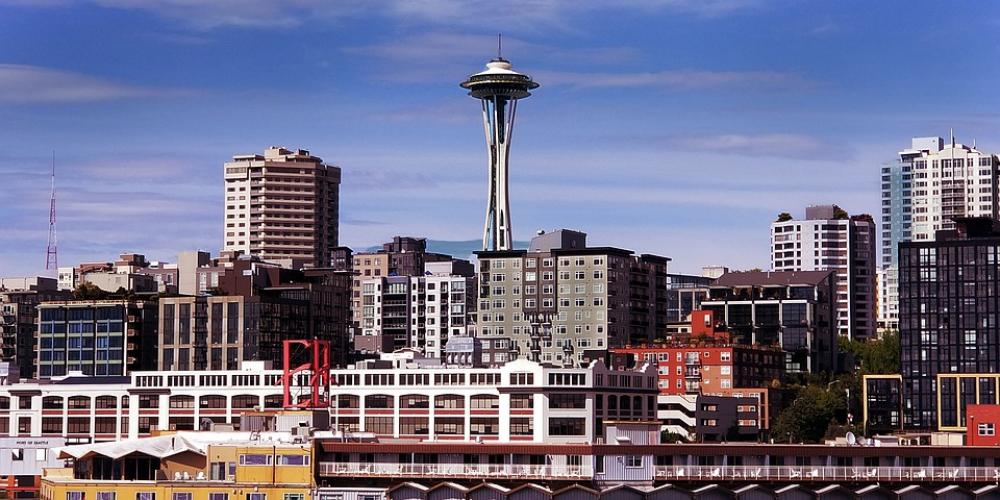 Space Needle Cityscape City Seattle Tower Landmark Space Needle Cityscape City Seattle Tower Landmark