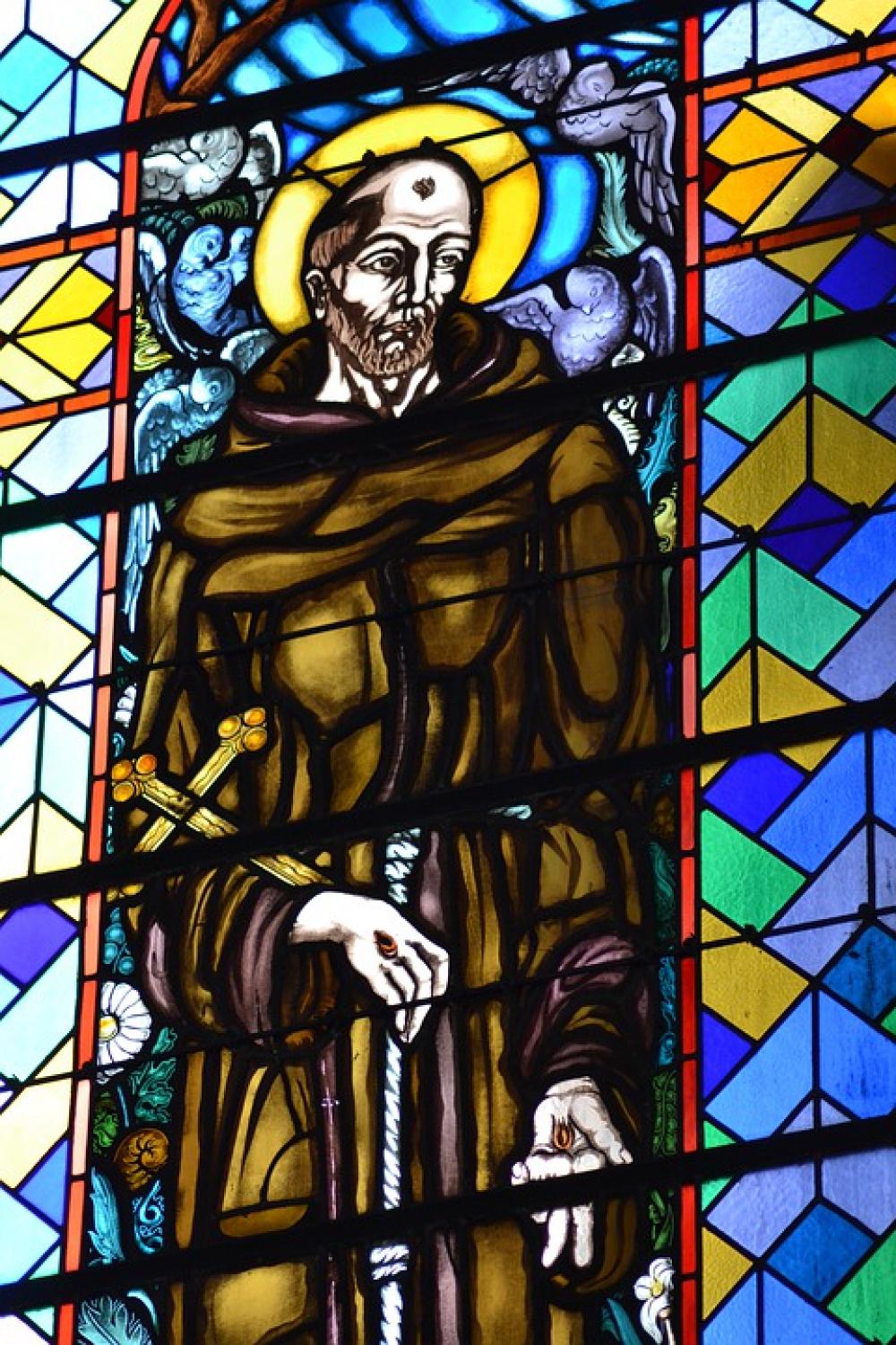 Stained Glass Colorful Saint Church Faith Glass Stained Glass Colorful Saint Church Faith Glass