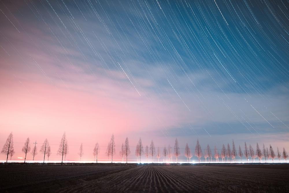 The Night Sky Night View Starlight Korea Road The Night Sky Night View Starlight Korea Road