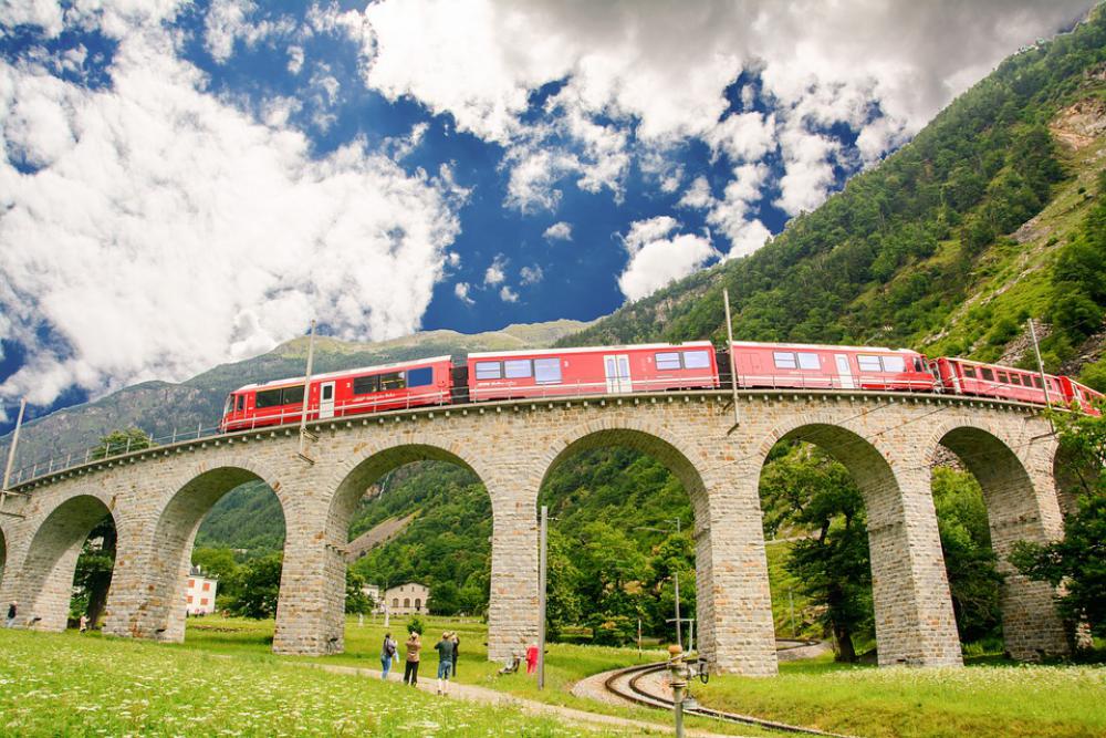Train Bernina Switzerland Transport Train Bernina Switzerland Transport