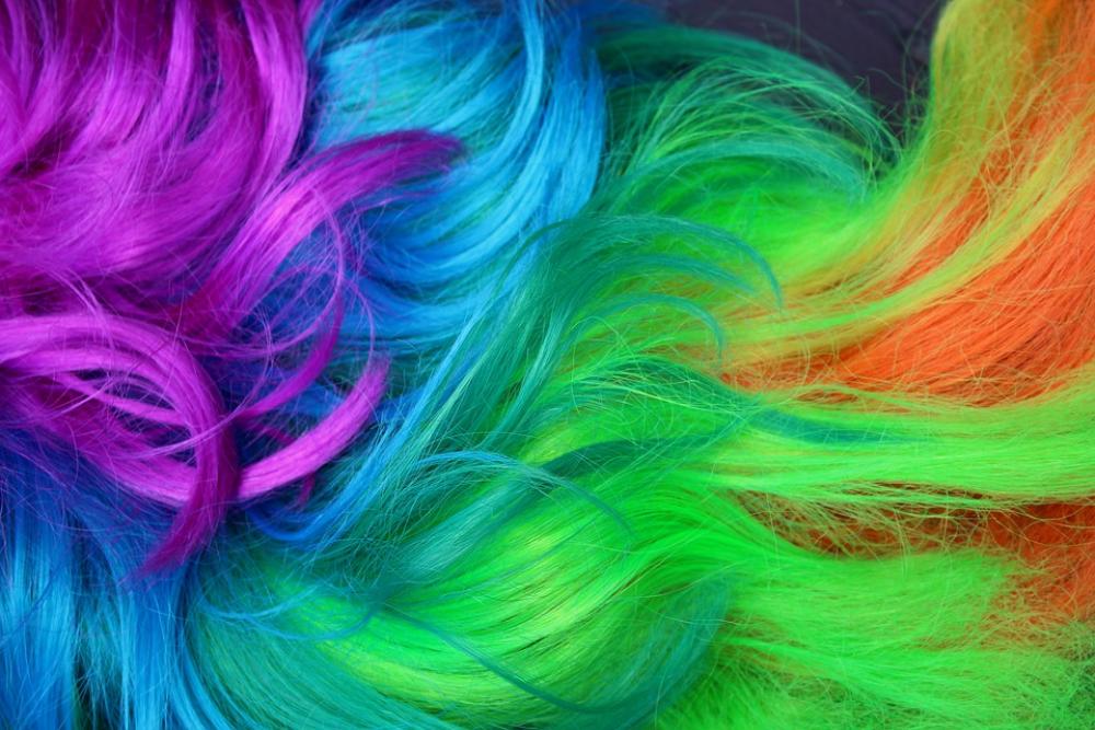 Wig Artificial Hair Fun Fiber Colorful Wig Artificial Hair Fun Fiber Colorful