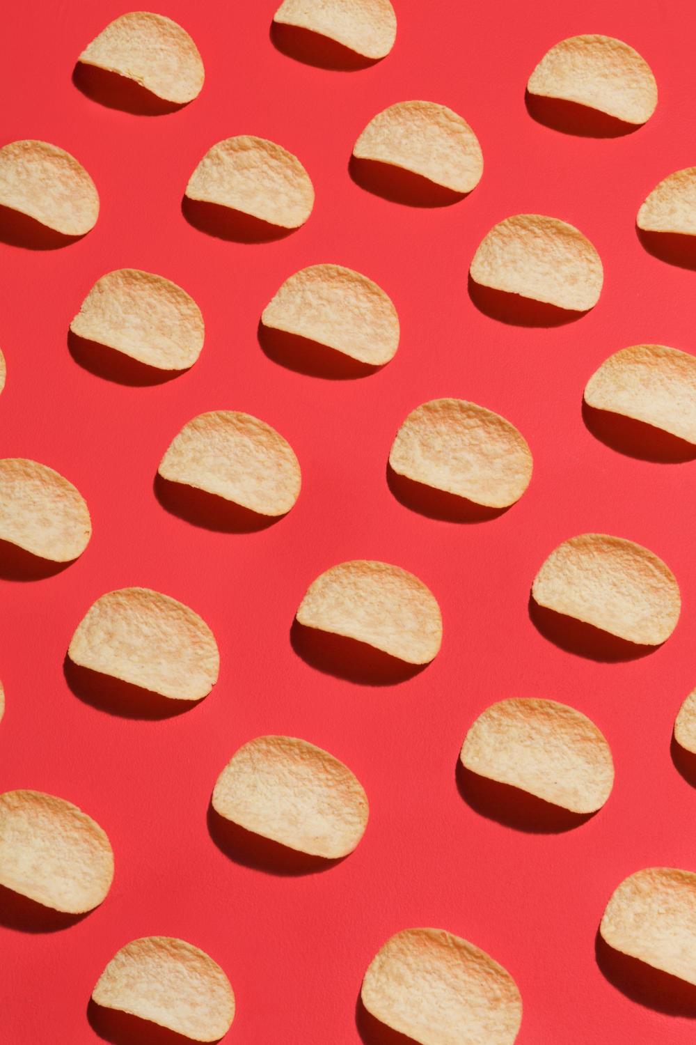 Stackable Chips In Lines Photo Stackable Chips In Lines Photo