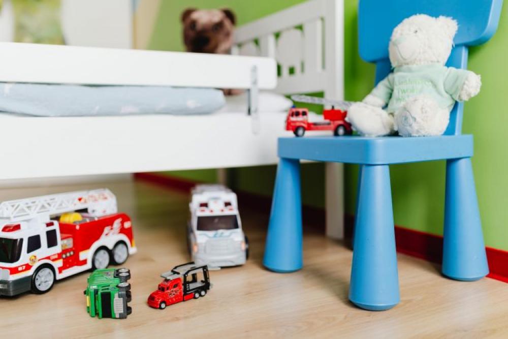 Children's room with bed and toys Children's room with bed and toys