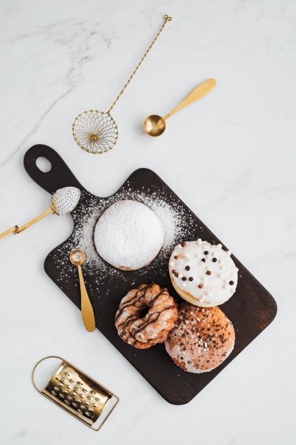 Polish Paczki Donut with Powdered Sugar Polish Paczki Donut with Powdered Sugar