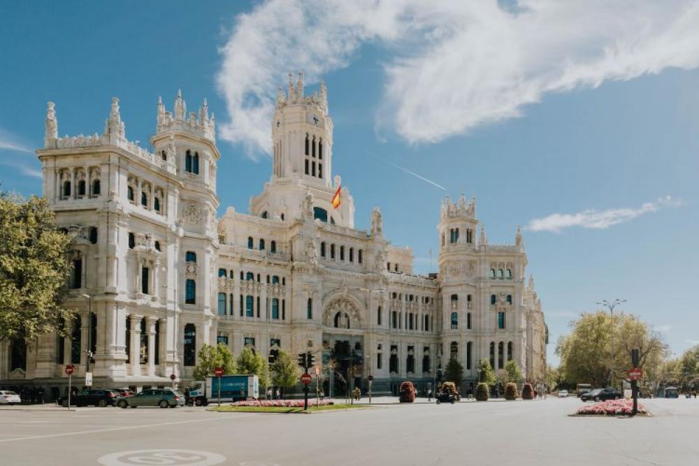 Plaza de la Cibeles - Central Post Office (Palacio de Comunicaciones), Madrid, Spain Plaza de la Cibeles - Central Post Office (Palacio de Comunicaciones), Madrid, Spain