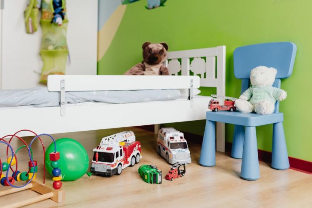 Children's room with bed and toys Children's room with bed and toys