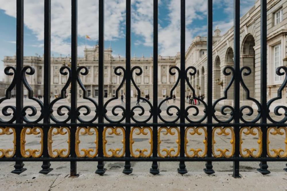Royal Palace and Sabatini garden in Madrid, Spain Royal Palace and Sabatini garden in Madrid, Spain