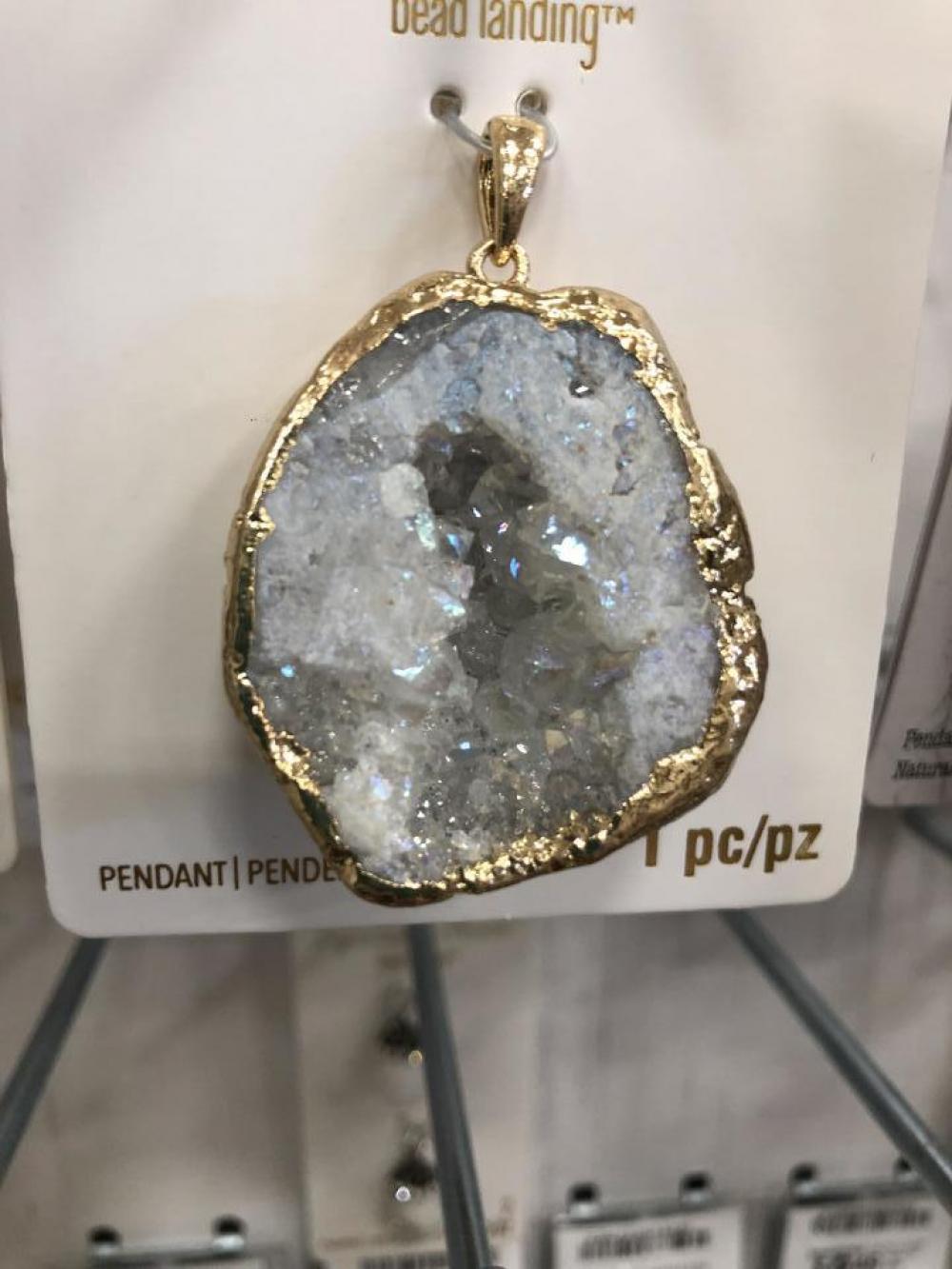 geodes geo charm pendant necklace geodes geo charm pendant necklace