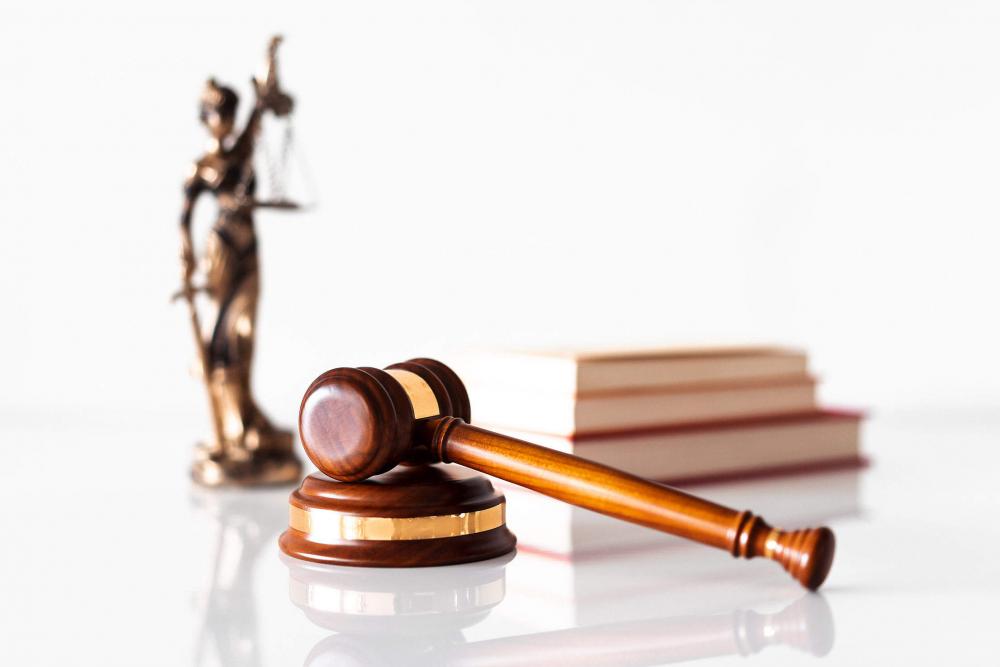 Wooden Judge Hammer in Law Office Wooden Judge Hammer in Law Office