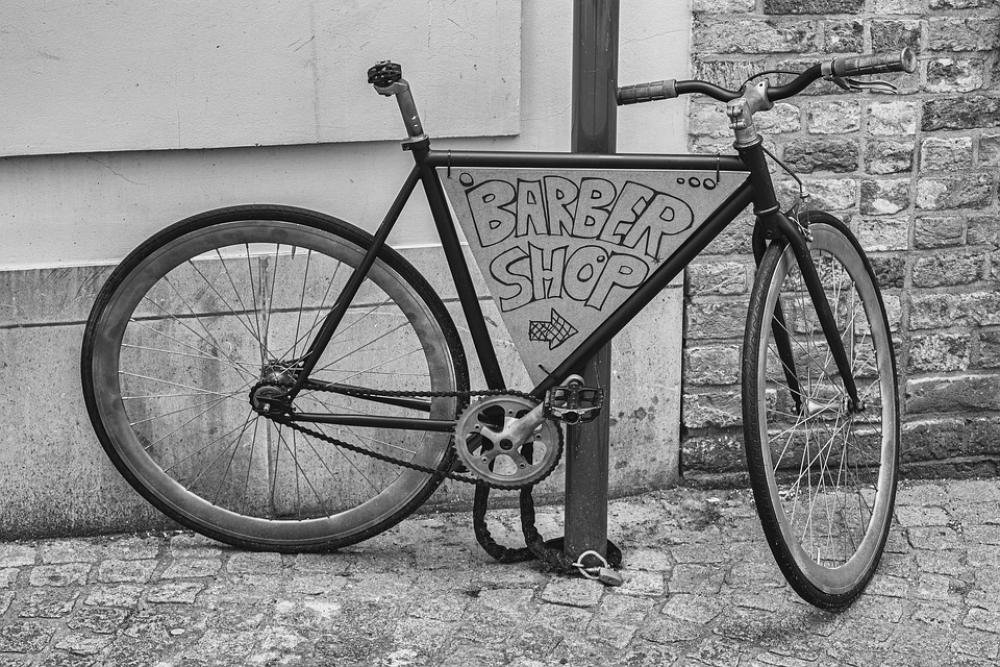 Bicycle Black White Retro Vintage Barber Bicycle Black White Retro Vintage Barber