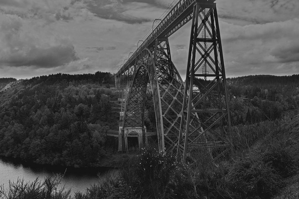 France Cantal Landscape Eiffel Viaduct France Cantal Landscape Eiffel Viaduct