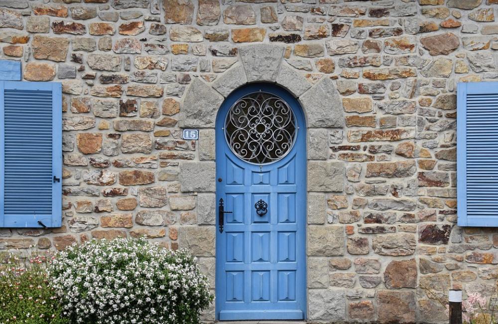 House Gate Round Door With Stained Glass Window House Gate Round Door With Stained Glass Window