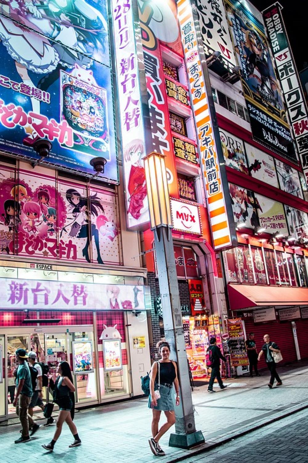 Japan Asia Neon Streetm City Travel Architecture Japan Asia Neon Streetm City Travel Architecture