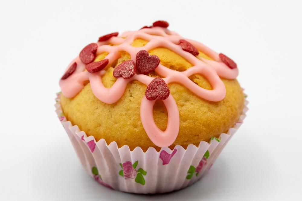 Muffin Heart Pastries Cake Small Dessert Baked Muffin Heart Pastries Cake Small Dessert Baked