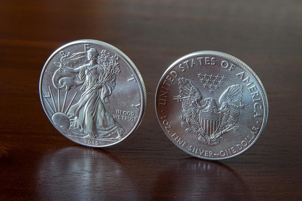 Silver Coin Currency Finance Wealth Metal Money Silver Coin Currency Finance Wealth Metal Money