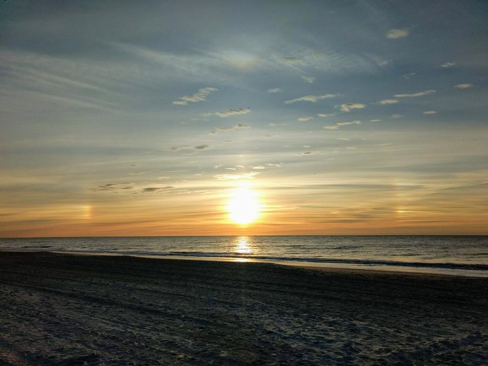 Sunrise Rainbow Ocean Beach Sky Coast Horizon Sunrise Rainbow Ocean Beach Sky Coast Horizon