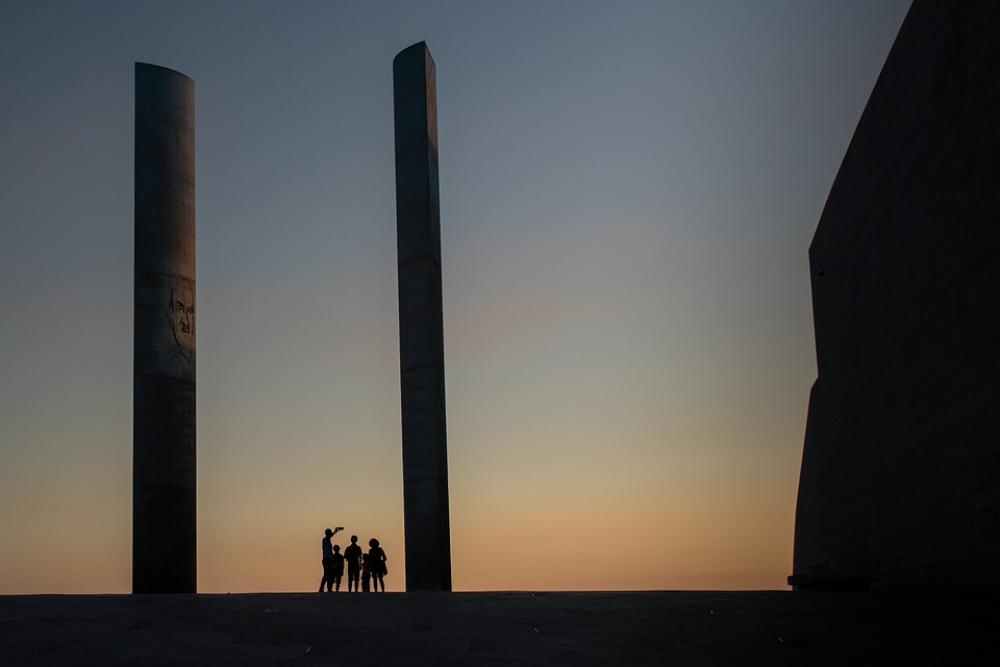 Sunset Family Lisbon Silhouette Happiness Vacation Sunset Family Lisbon Silhouette Happiness Vacation