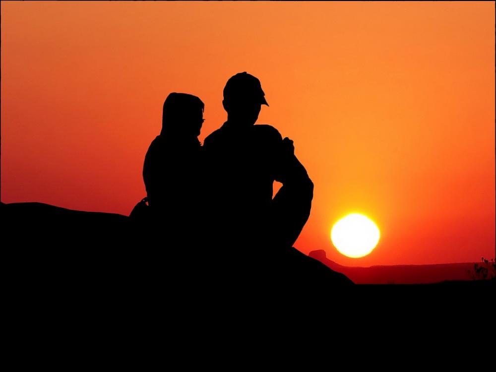 Sunset Couple Love Romantic People Set Sunset Couple Love Romantic People Set