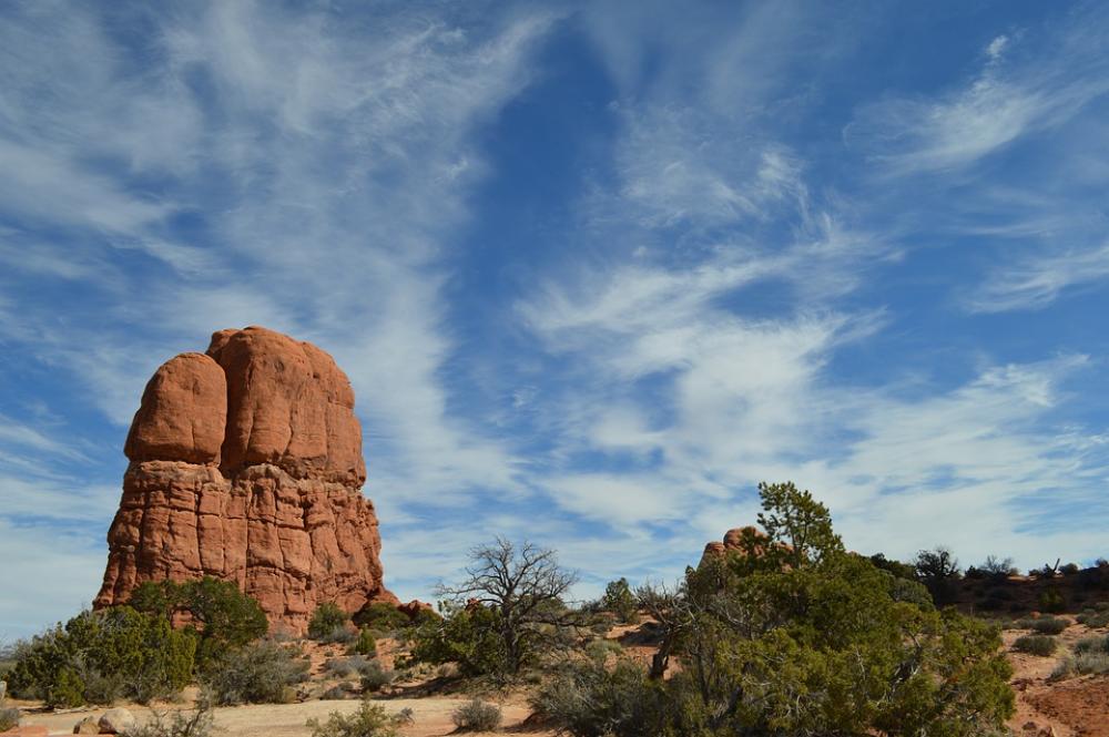 Utah Blue Sky Clouds Monument Park Utah Blue Sky Clouds Monument Park