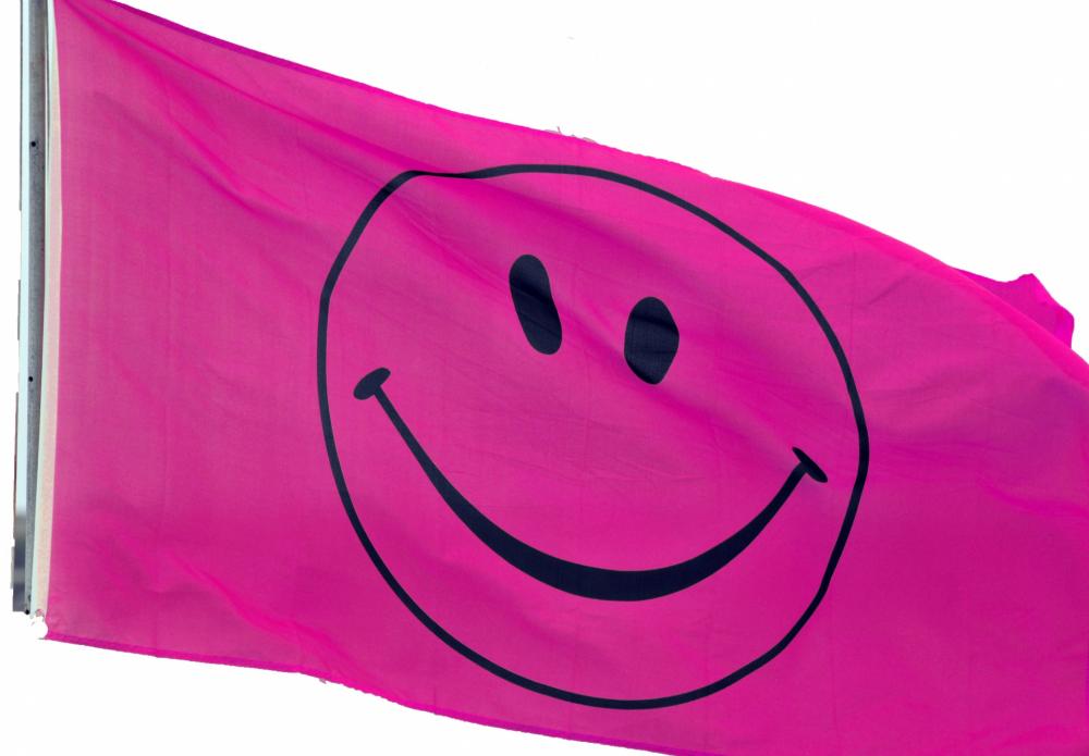 Pink Happy Flag Pink Happy Flag
