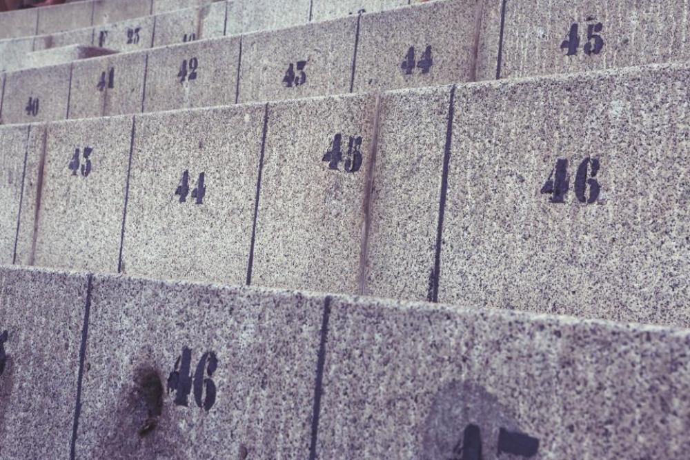 concrete seats numbers concrete seats numbers