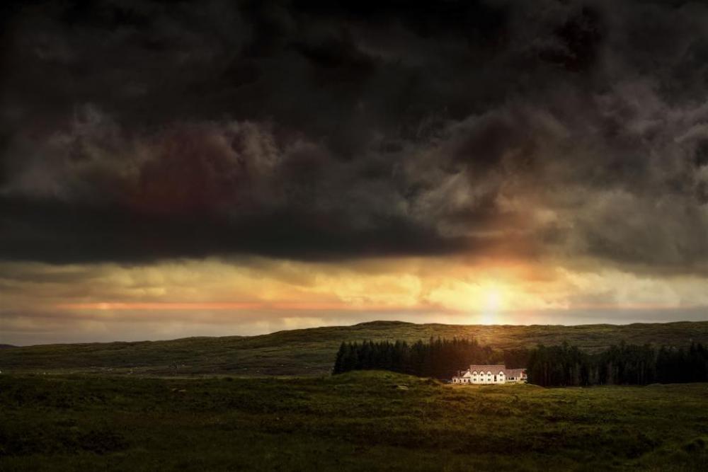 dark sky mountain highland landscape dark sky mountain highland landscape