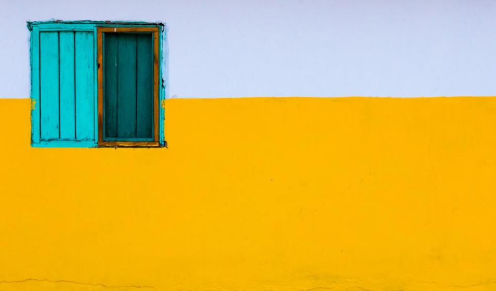 yellow white wall window house yellow white wall window house