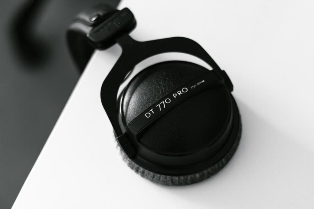 black and white headset headphones music black and white headset headphones music