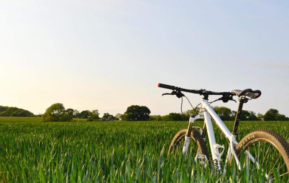 bicycle bike green grass field bicycle bike green grass field