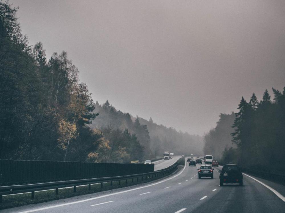 highway road cars driving trees highway road cars driving trees