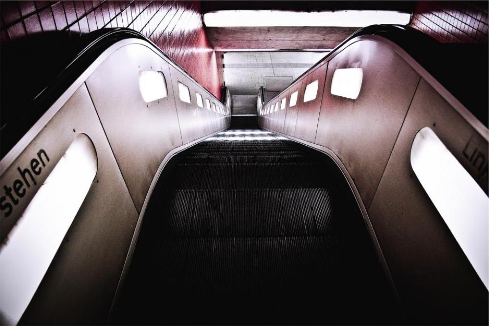 escalator subway station escalator subway station
