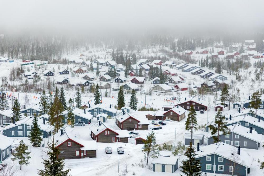 houses village snow cold winter houses village snow cold winter