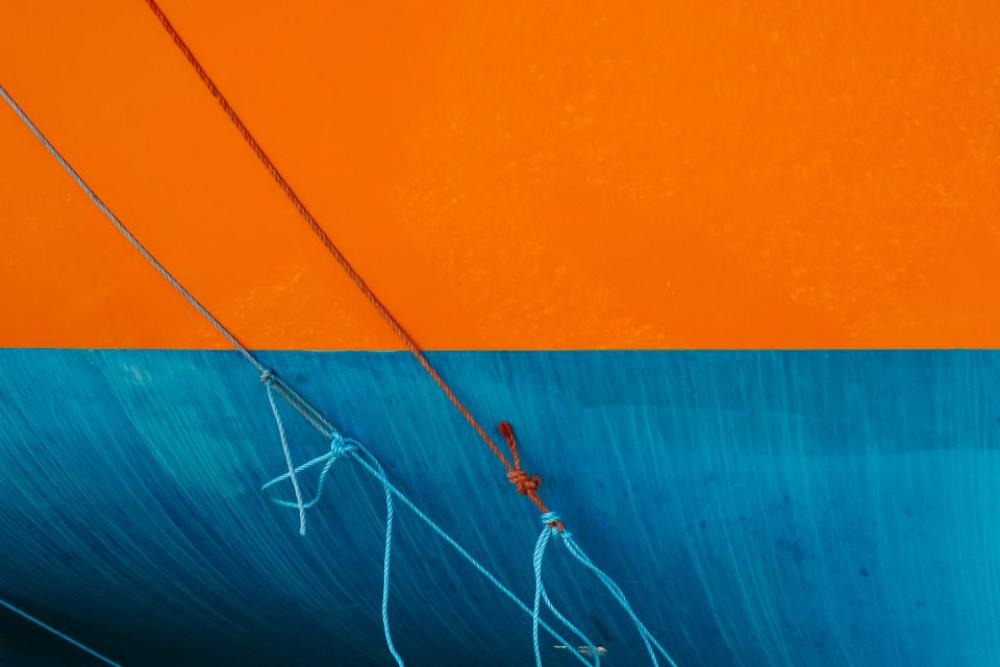 contrast rope paint orange blue contrast rope paint orange blue