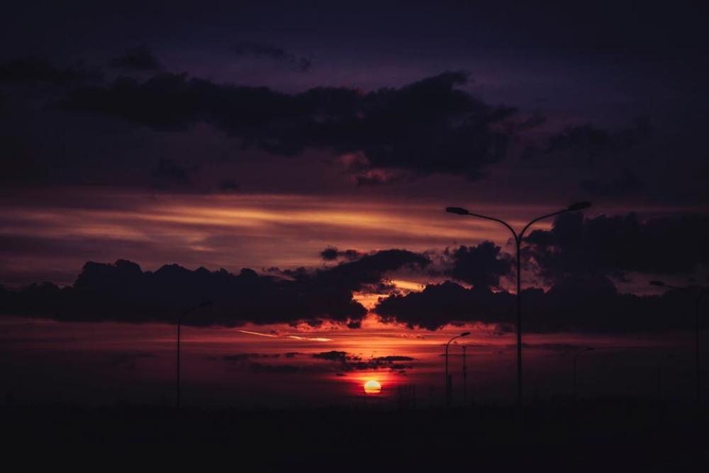 clouds sky sunset dark silhouette clouds sky sunset dark silhouette