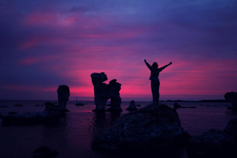 purple pink sky sunset dusk purple pink sky sunset dusk