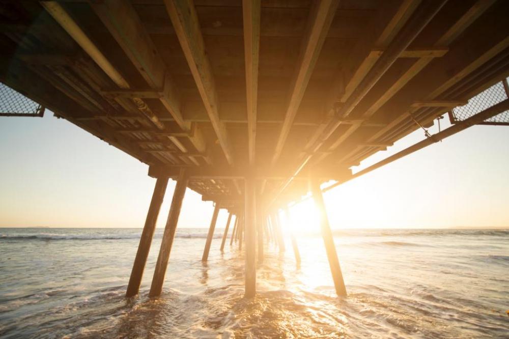wooden bridge sea ocean water wooden bridge sea ocean water