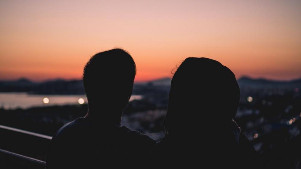 people girl guy couple silhouette people girl guy couple silhouette