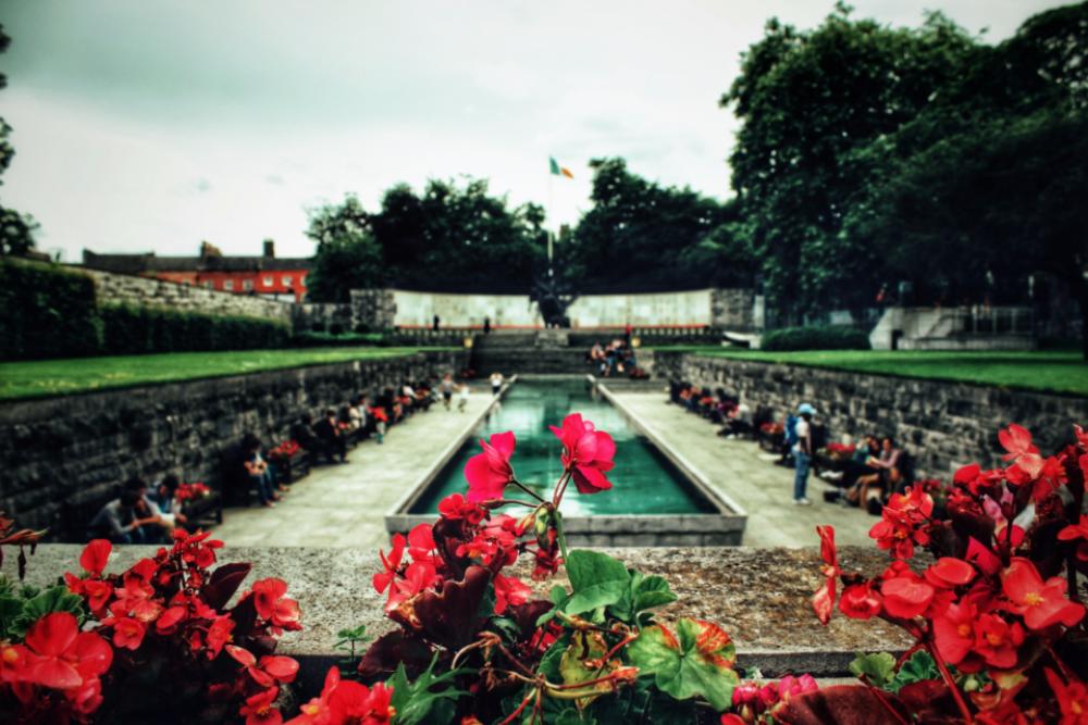 Garden of Remembrance Dublin Ireland Irish flag park Garden of Remembrance Dublin Ireland Irish flag park
