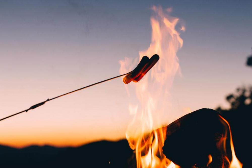 hotdog roast fire stick bonfire hotdog roast fire stick bonfire